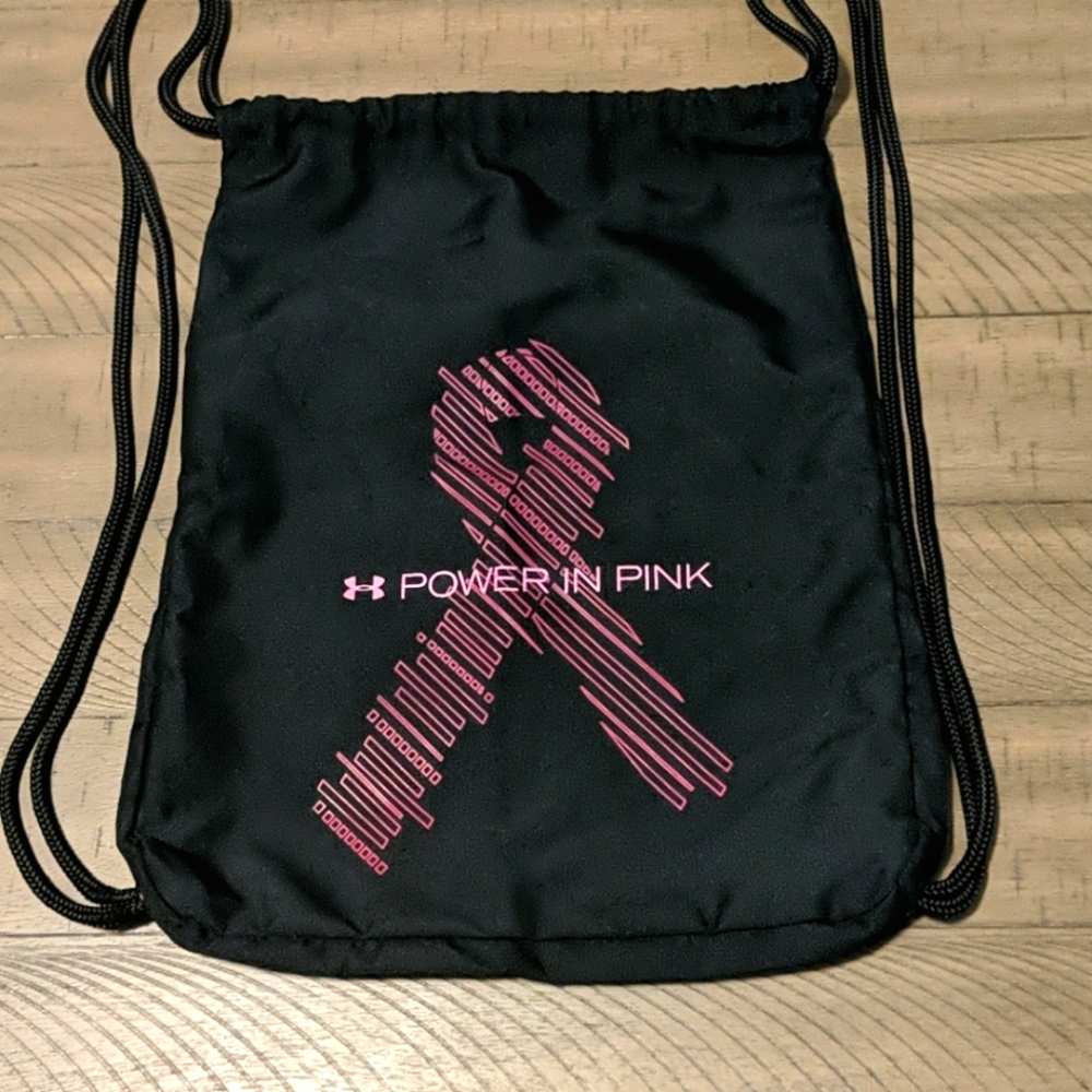 Under Armour Pink Ribbon Black Gym Bag
